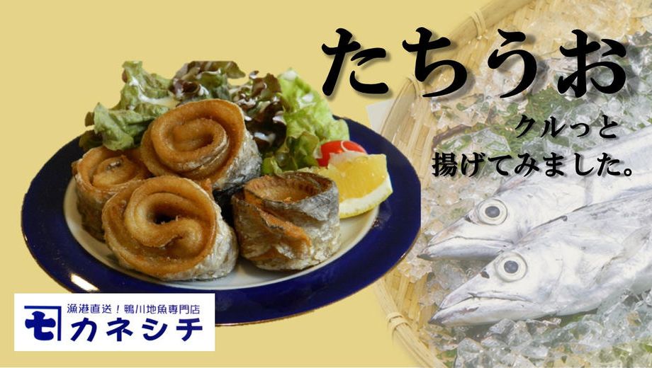 クラウドファンディングプロジェクト：鴨川に来たらこれを食べて！！ふわ旨＆肉厚「タチウオのくるくる揚げ」C-VALUE特別販売！