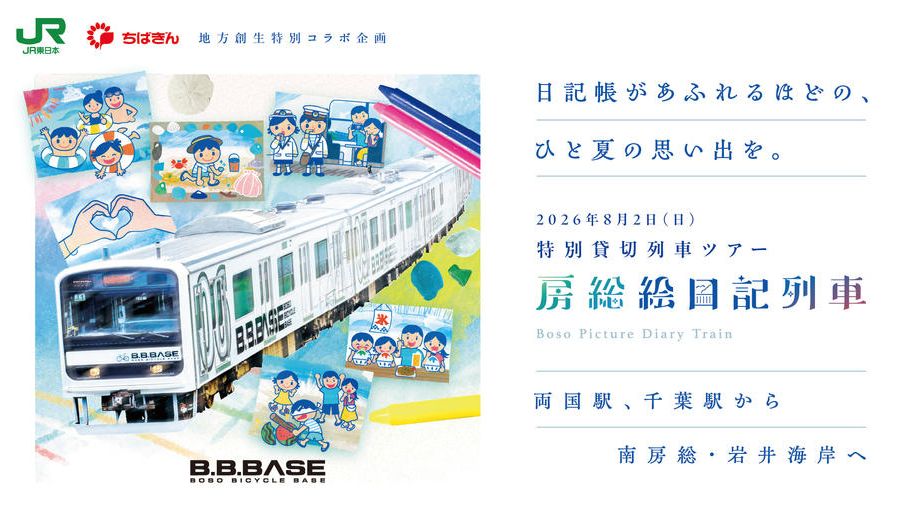 クラウドファンディングプロジェクト：日記帳があふれるほどの、ひと夏の思い出を。JR東日本×千葉銀行特別コラボ企画「房総絵日記列車」開催。