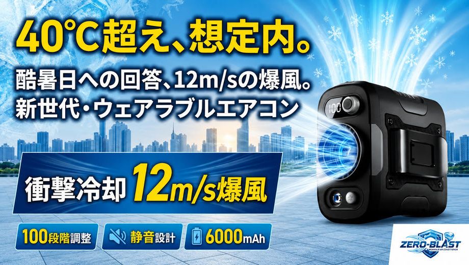 クラウドファンディングプロジェクト：【40℃超えの酷暑日対策】日本の夏を再定義する異次元の12m/s爆風ファン誕生！