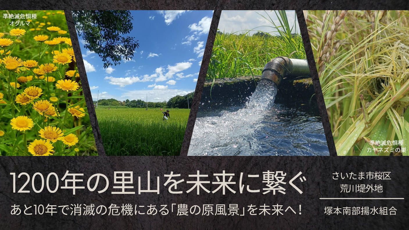クラウドファンディングプロジェクト：1200年続く田んぼがあと10年で消滅の危機。さいたま市が誇る里山「塚本郷」を未来に繋ぐ