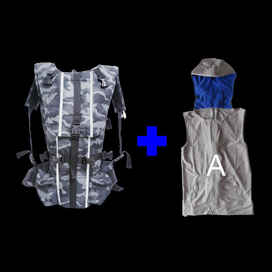 人間エアコン　タイプＡ　１セット(頭部冷却モデル)グレー【早期限定50％OFF】