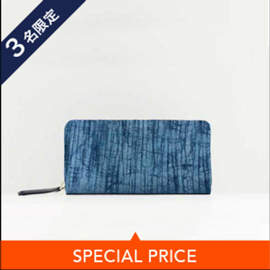 【3名限定】SUKUMO Leather ロウ割れ 牛革　ラウンドZIP