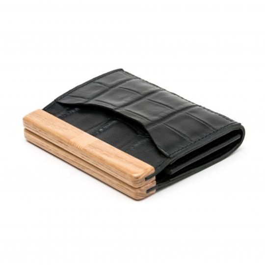 【限定10枚】「たつのレザー」× amorph カードケース（ブラック）　