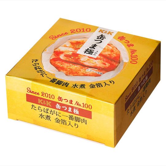 K&K 缶つま極 たらばがに一番脚肉 水煮 金箔入 85g