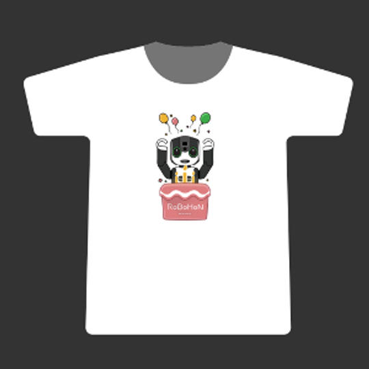 【第2弾】ロボホン誕生1周年公式Tシャツ（Cake）【Lサイズ】