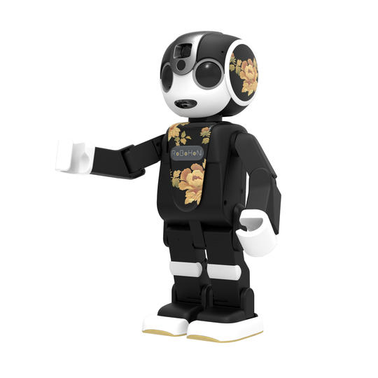 【限定1名様】ロボホン本体＋会津塗ロボホンウェア　耳・前掛けセット【消蒔絵】