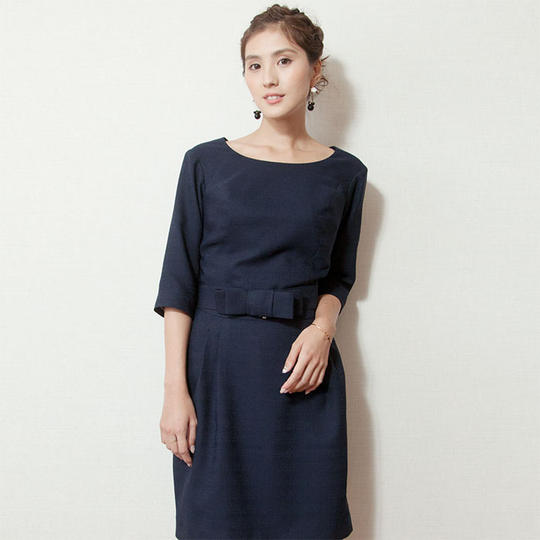 【限定発売】HEART CLOSETフォーマルリボンワンピース(ネイビー)