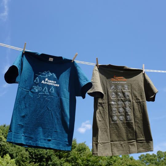 プレミアムお名前入り木製施設利用券2名様+フォレストアドベンチャーオリジナルTシャツ2着