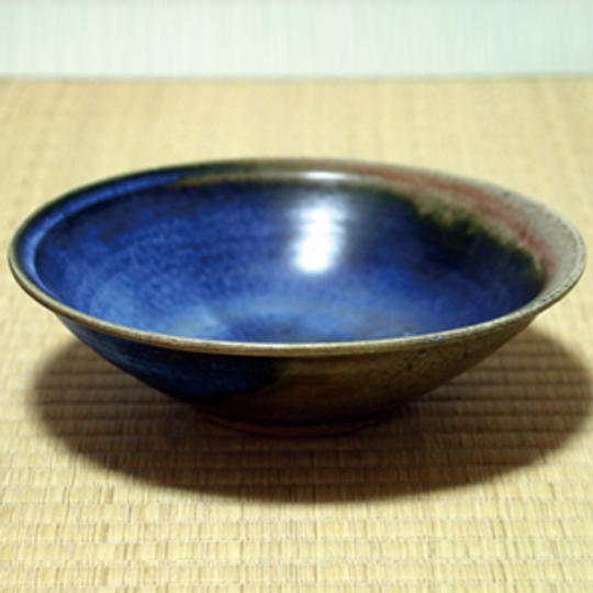 瀬戸焼 寺田鉄平 織部鉢、やきものワールド入場券1枚付き