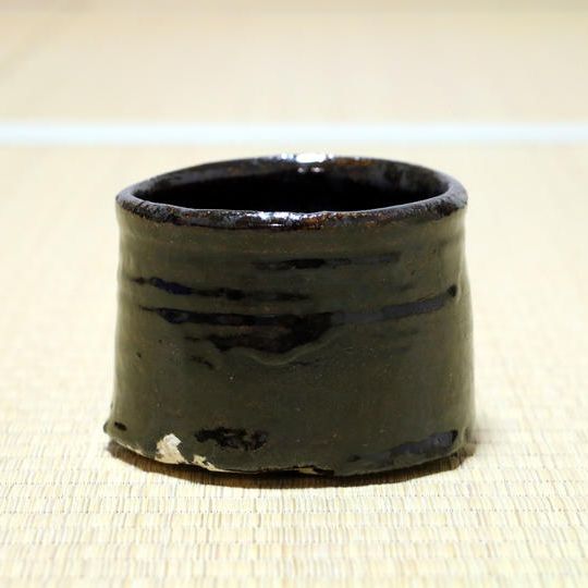 瀬戸焼 寺田鉄平 瀬戸黒茶碗（7万円相当）、やきものワールド入場券5枚付き