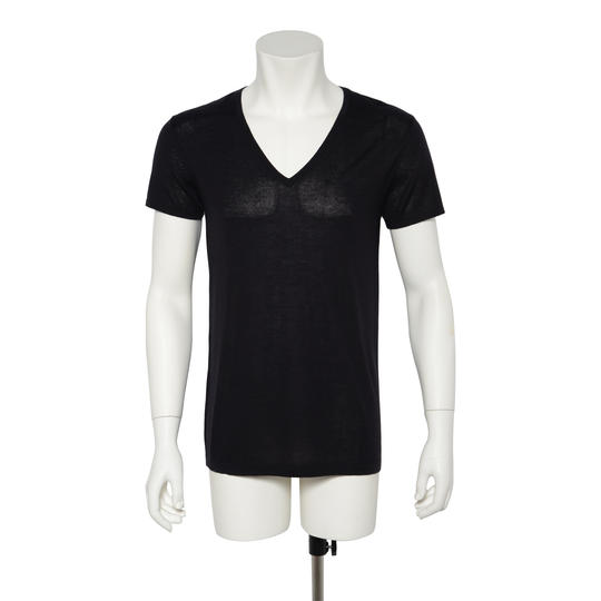 Vネック半袖シャツ