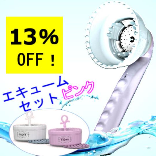 【13%OFF】プロジェクト限定仕様シャワーヘッド美髪 1本+フェイスクレンジングフォーマーエキューム 1個(ピンク)