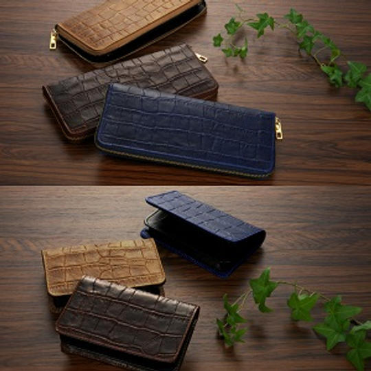 【2点セット】（ラウンドファスナー スリム長財布＋名刺/カードケース）先行発売記念割引23％OFF（全3色）