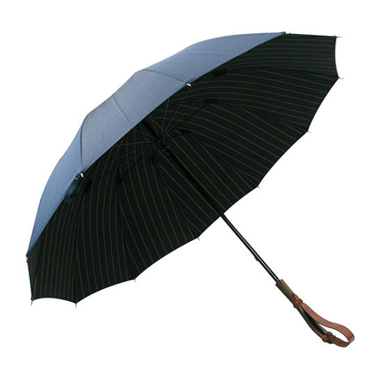 紳士ジャガード 裏ストライプ:ネイビー(雨傘)