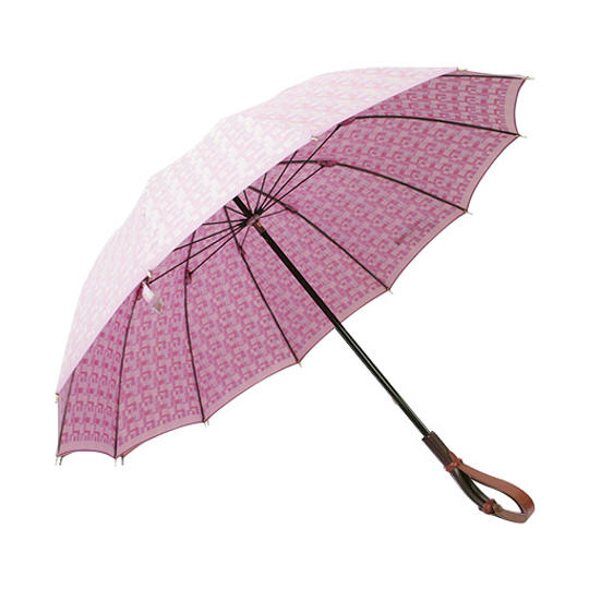 婦人ジャガード キューブ:ムラサキ(雨傘)