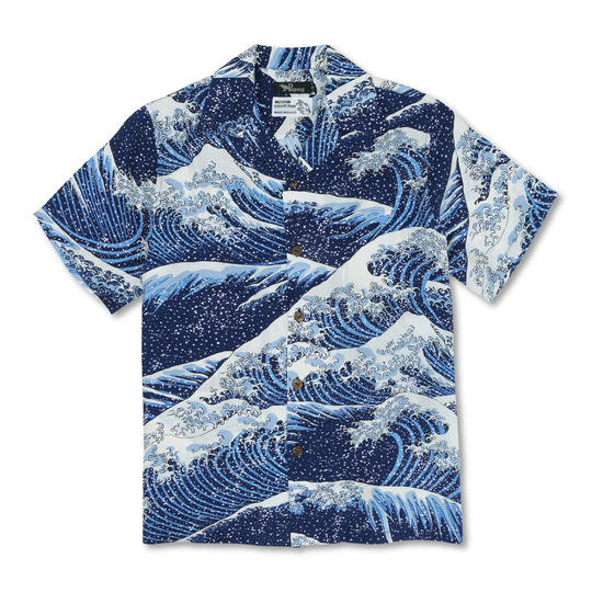 【限定5着】京友禅アロハシャツ（大波）LLサイズ＋ハンドタオル＋感謝状