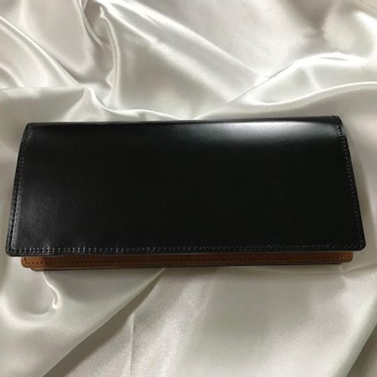 【10%OFF】通しマチ長財布「レガシーキング」プラチナブラック