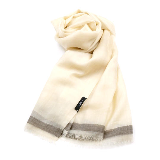 【23%OFF】カシミヤ100%ストール「tennyo」ライトベージュ