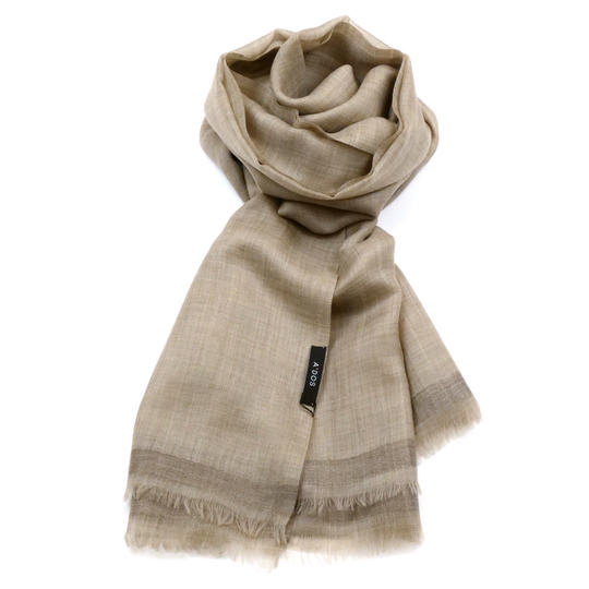 【23%OFF】カシミヤ100%ストール「tennyo」ダークベージュ