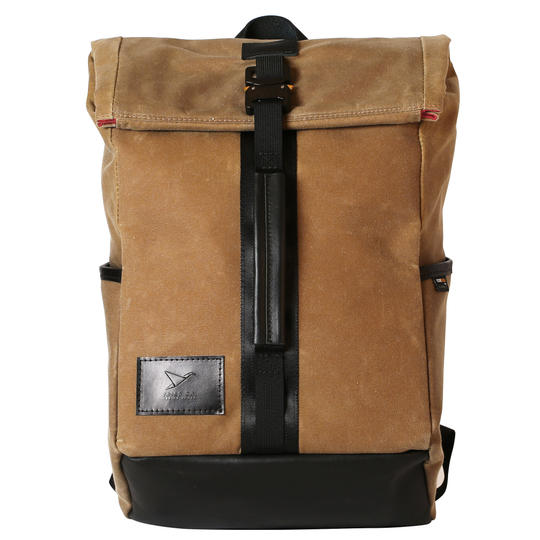A【限定2名様】Vice Rucksack ブラウン(ロゴ黒・金具黒)10%OFF(ワックスキャンバス生地)