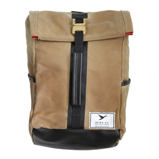 C【日本限定1名様】Vice Rucksack ブラウン(ロゴ白・金具ゴールド)10%OFF(ワックスキャンバス生地)