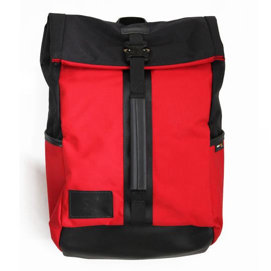 F【限定3名様】Vice Rucksack レッド(ロゴ黒・金具黒)15%OFF(ナイロン生地)