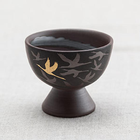 醉月陶苑 『萬古鶴文ぐい呑』