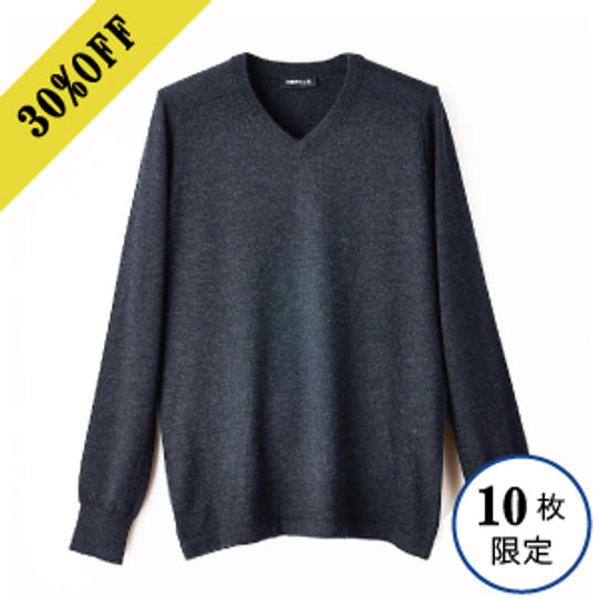 HERCLE　<長袖Vネックプルオーバー>　特別価格30％OFF