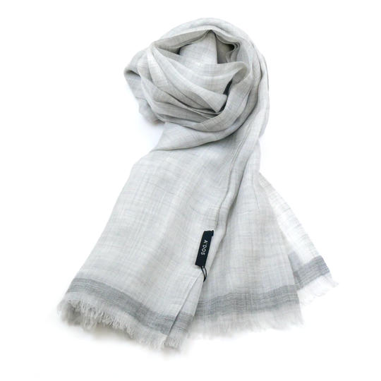 ご好評につき追加!!【23%OFF】カシミヤ100%ストール「tennyo」ライトグレー