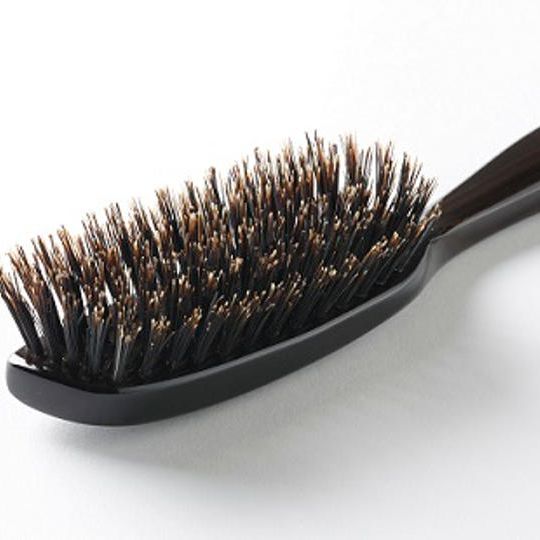 最高級猪毛100％　ヘアブラシ（毛量：多い方向け） お風呂場で使えるシャンプーブラシ付き！！