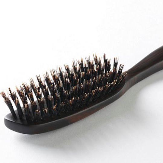 最高級猪毛100％ヘアブラシ（男性にもおすすめ）お風呂場で使えるシャンプーブラシ付き！！
