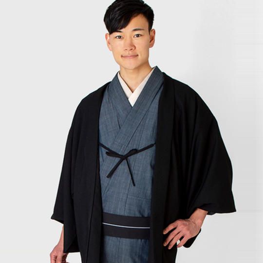 【15%OFF】メンズ《デニム着物/羽織》のフルオーダーと羽織紐の3点セット