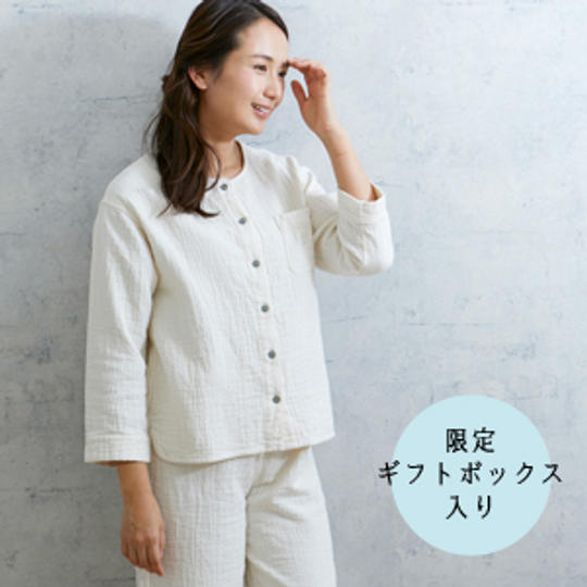 日本の名水『うちぬき』で仕上げた綿100%のスリープウエア:Mサイズ