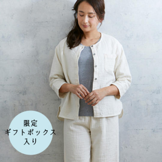 日本の名水『うちぬき』で仕上げた綿100%のスリープウエア:Lサイズ