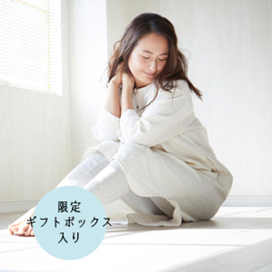 日本の名水『うちぬき』で仕上げた綿100%のロングワンピース:Fサイズ