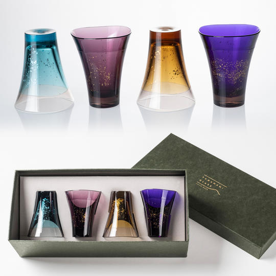 YAMANAMI GLASS 4個セット×紙箱パッケージ