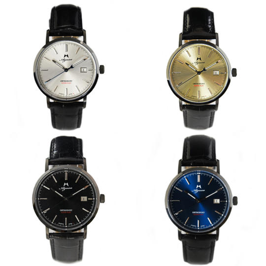 【先着12名様限定20%OFF】ORTHODOXY Black&Blue クロコ+メッシュベルト付き