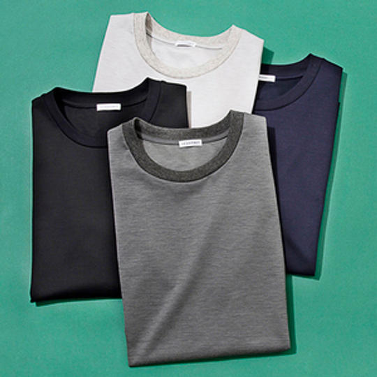 【セット割：5%OFF】究極のベーシック・テーラードTシャツ2枚セット