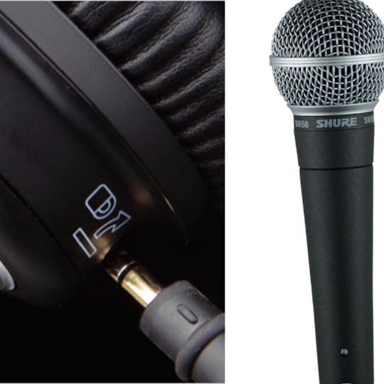 G.(Fのすべての権利）＆楽器専用ヘッドフォン、SHUREマイクロフォン