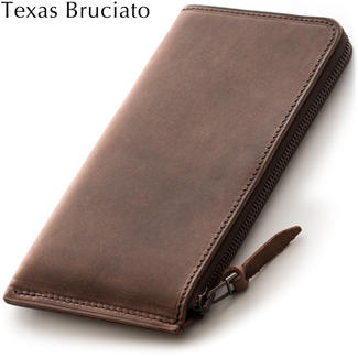 《単》長財布 Texas Bruciato(焦げ茶)