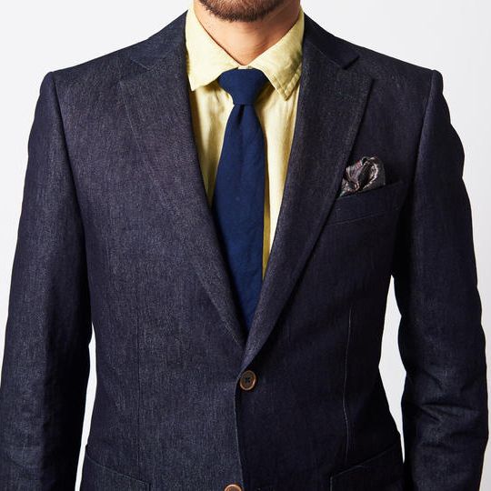 【先行販売】【フルオーダーメイド】インディゴデニムスーツ(2ピース)※生成もあり