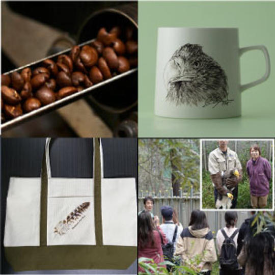 御礼メール、コーヒー＆マグセット、トートバッグ1点、特別バックヤードツアーへの参加（記念撮影付き）