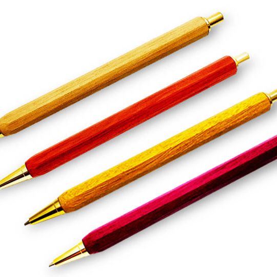 【割引】希少樹木の八角型シャープペン「ハート材」を使い女性の心をつかむ細軸タイプ(10㎜)