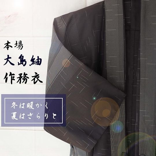 【4名様限定】〈特別価格10%OFF〉本場大島紬 作務衣
