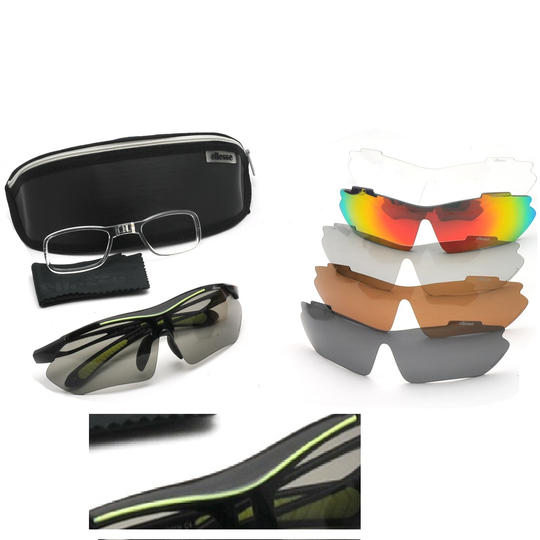 【15%OFF】エレッセサングラス ブラック×グリーンフレーム