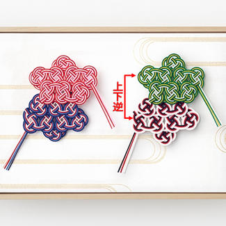 【記念ギフト】＜数量限定＞スクラム型水引ブローチ（①上：日本、下：フランス、②上：イングランド、下：南アフリカ）