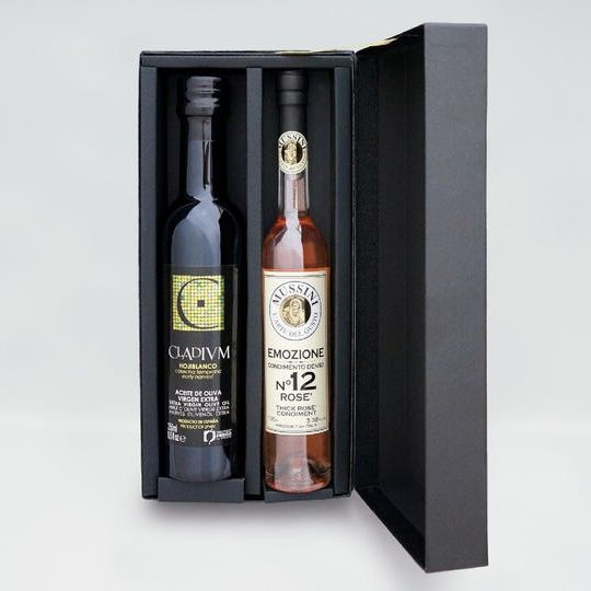 エモツィオーネNo.12ビネガー　ロゼ、オリーブオイルCLADIVM　2本セット