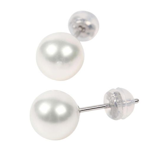 壱岐真珠 無調色あこや真珠ピアス 7.0-7.5mm pt900(プラチナ900)