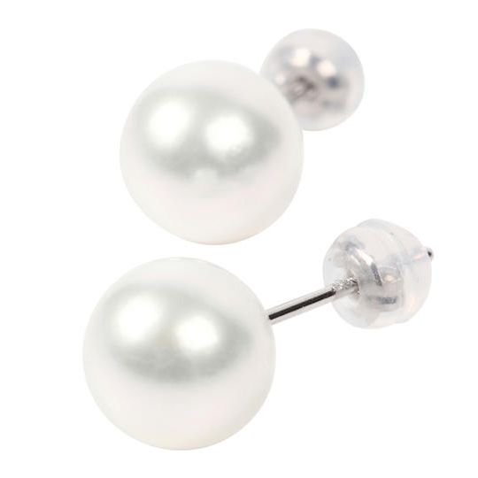 壱岐真珠 無調色あこや真珠ピアス 8.0-8.5mm pt900(プラチナ900)