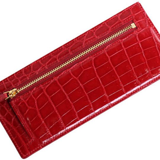 【数量限定 / 4点】＜2,000円引き＞　 レッド　ポロサス薄型長財布